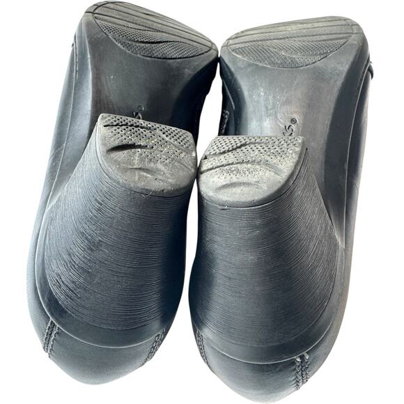 Clarks Leather Ankle Boot Block Heel Bootie Shooty 10 Black Zip Comfort Corpcore - Picture 9 of 14